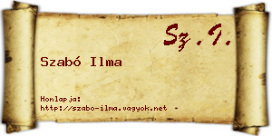 Szabó Ilma névjegykártya